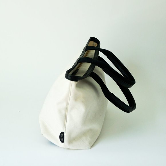 Skagen White Canvas  with black leather trim Tote - Picture 7 of 9